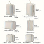 Durable Clothes Storage Bag, 6-Piece Compression Packing Cube, Travel Luggage and Clothing Organizer