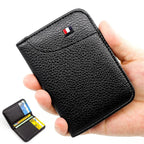 Mini Credit Card Wallet Purse, Portable Super Slim Soft Wallet, PU Leather Men Wallet Thin Small Short Wallets