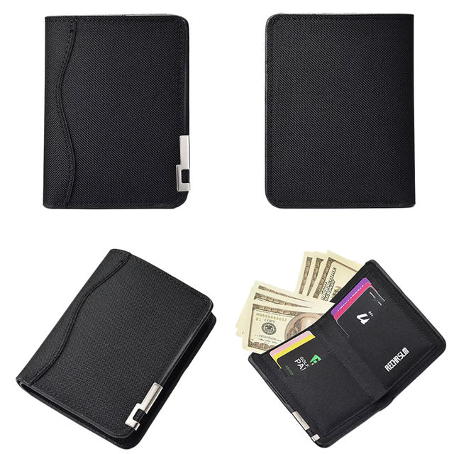 Ultra Thin Canvas Men Wallet Slim Wallet for Men Vertical Card Holder