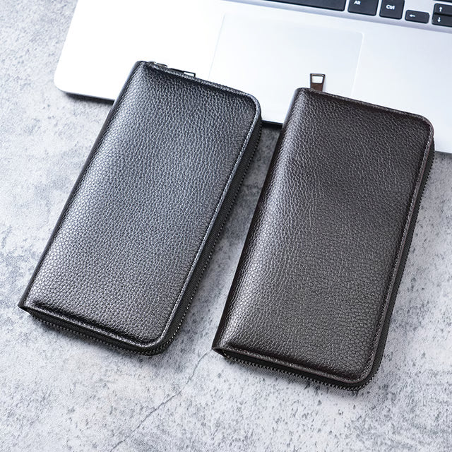 Large Wallet Clutch Bag, Long Men's Zipper Wallet, Business Card Wallet, Mobile Phone Bag