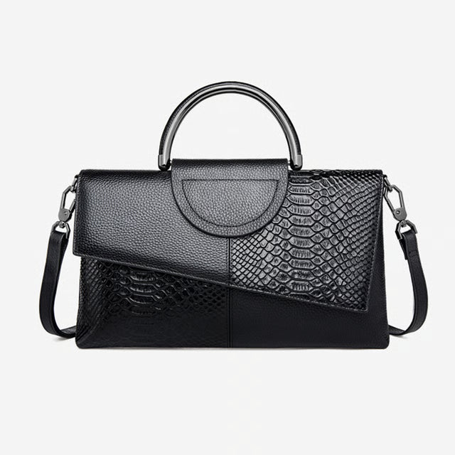 Fashion Casual Synthetic Leather Women's Crossbody Bag, Alligator Pattern Flap Handbag, Dinner and Wedding Purse