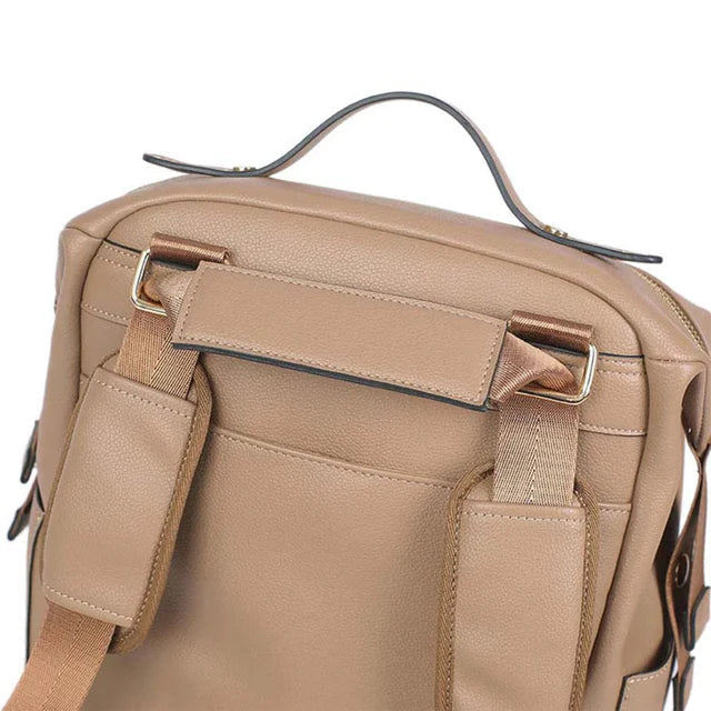 Multi-Function Leather Diaper Bags, Large Capacity Baby Bags for Baby Care, Changing Bags for Mom