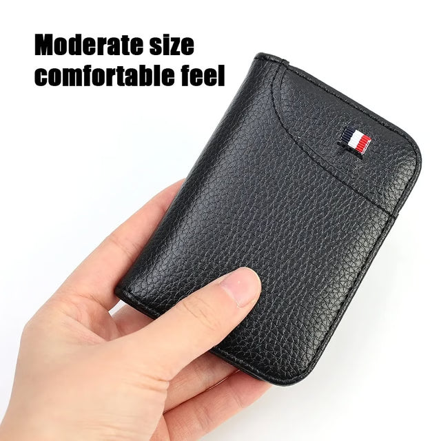 Mini Credit Card Wallet Purse, Portable Super Slim Soft Wallet, PU Leather Men Wallet Thin Small Short Wallets