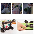 Foldable Shopping Cart with Wheels Portable Grocery Trolley Bag
