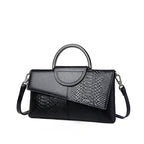 Fashion Casual Synthetic Leather Women's Crossbody Bag, Alligator Pattern Flap Handbag, Dinner and Wedding Purse