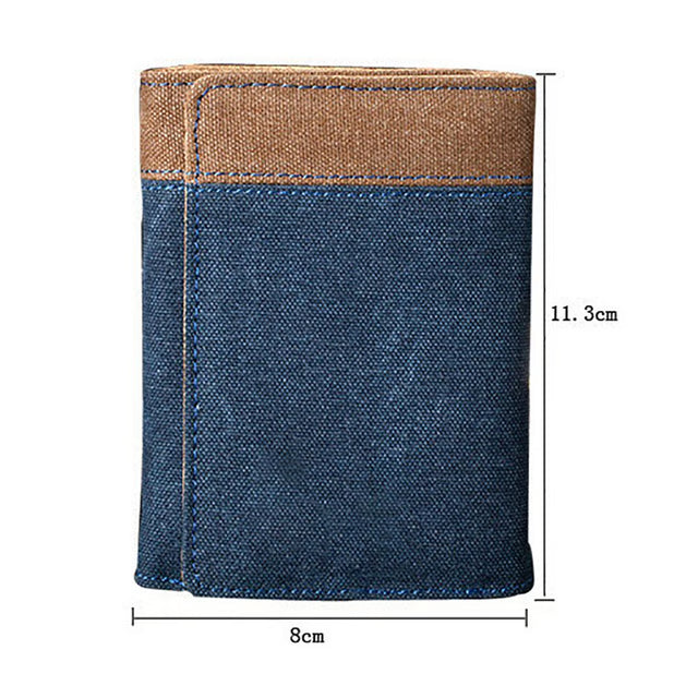 Handmade Men Short Wallet With Card Holders, Vintage Trifold Wallets For Men, Multi Slots Coin Purse Money Bag