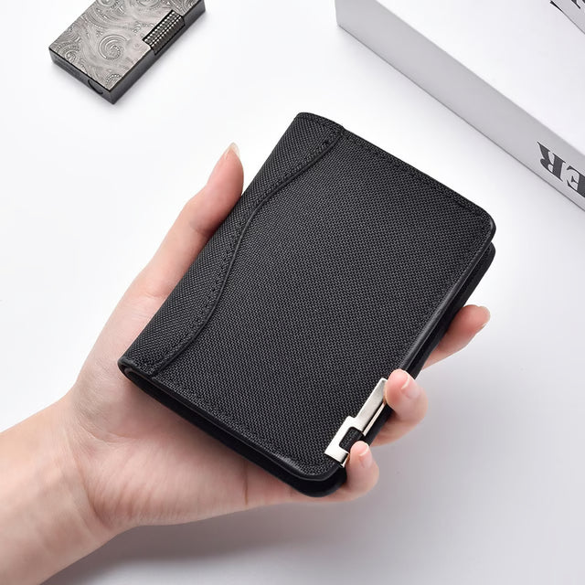 Ultra Thin Canvas Men Wallet Slim Wallet for Men Vertical Card Holder