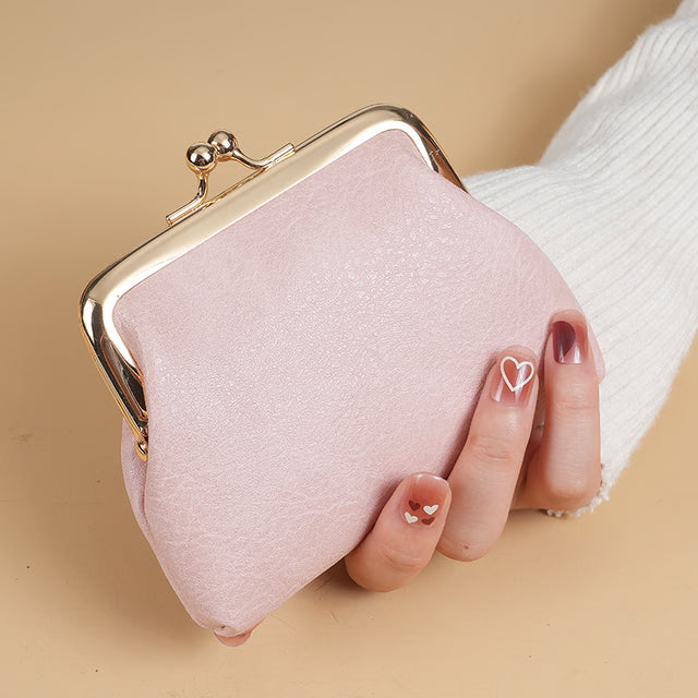 Short Purse Buckle Candy, New Retro Purse Ladies, Change Purse, Colored Coin Purse