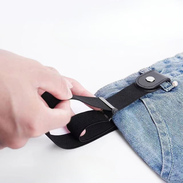 Adjustable Elastic Unisex Belt Invisible Seamless Jeans Belt