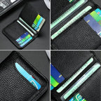 Mini Credit Card Wallet Purse, Portable Super Slim Soft Wallet, PU Leather Men Wallet Thin Small Short Wallets