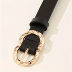 Womens Classic PU Leather Belt with Metal Buckle Fashion Jeans Belt