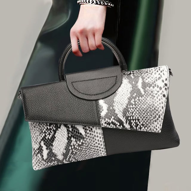 Fashion Casual Synthetic Leather Women's Crossbody Bag, Alligator Pattern Flap Handbag, Dinner and Wedding Purse