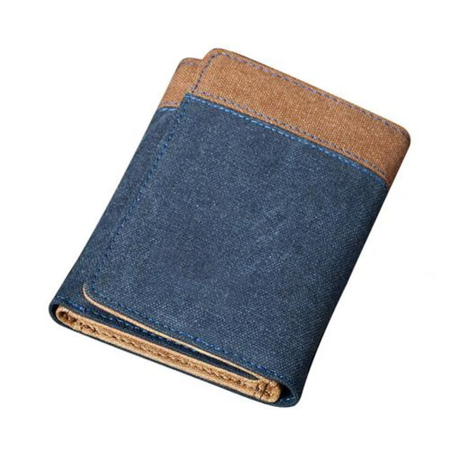 Handmade Men Short Wallet With Card Holders, Vintage Trifold Wallets For Men, Multi Slots Coin Purse Money Bag