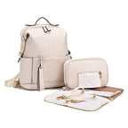 Multi-Function Leather Diaper Bags, Large Capacity Baby Bags for Baby Care, Changing Bags for Mom