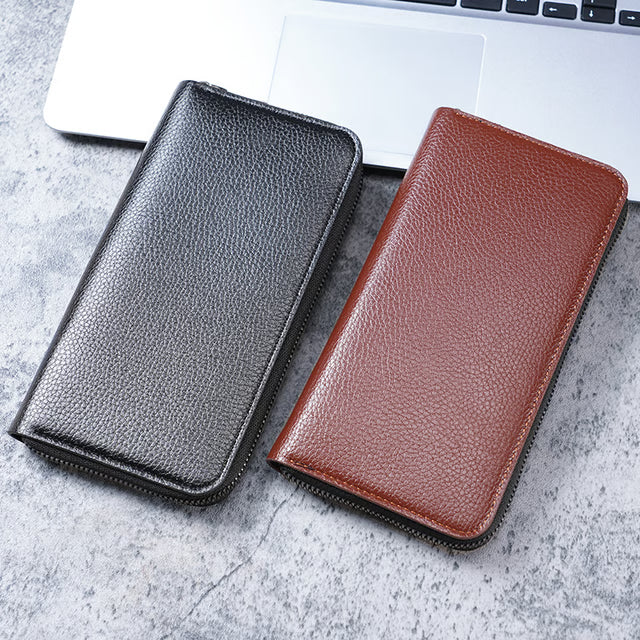 Large Wallet Clutch Bag, Long Men's Zipper Wallet, Business Card Wallet, Mobile Phone Bag